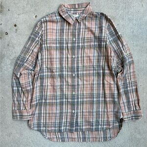 Madewell Women’s Plaid Patterned Button Down Shirt M 21x27